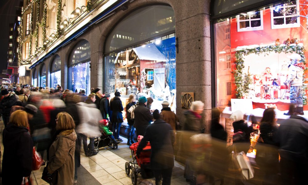 Illustrasjonsfoto: Juletider utenfor Glassmagasinet.