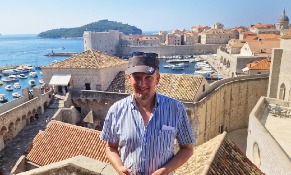 Familie på ferie i Dubrovnik