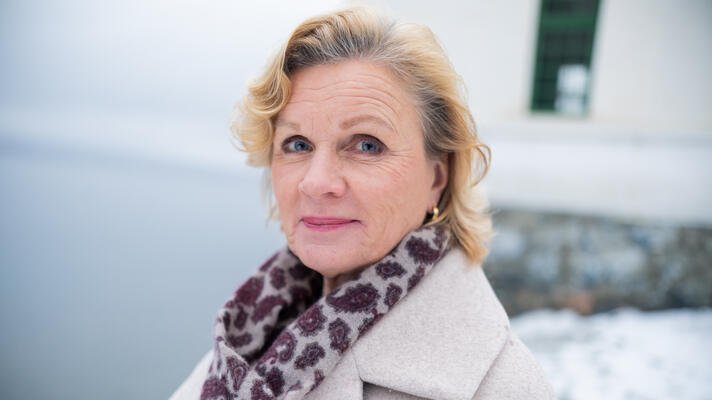 Ingeborg Fintland Skaug, markedskommunikasjonsansvarlig  i Storebrand, en kald januardag i Hvervenbukta i Oslo.