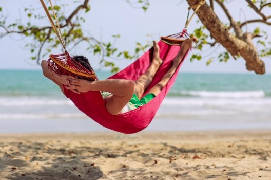 En familie på ferie får omvisning fra en liten lastebil
