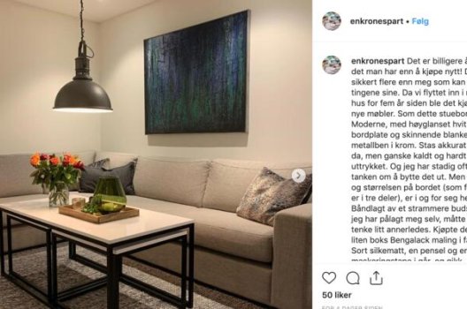 Bilde av Instagram-kontoen til Bjørg Mykløy.