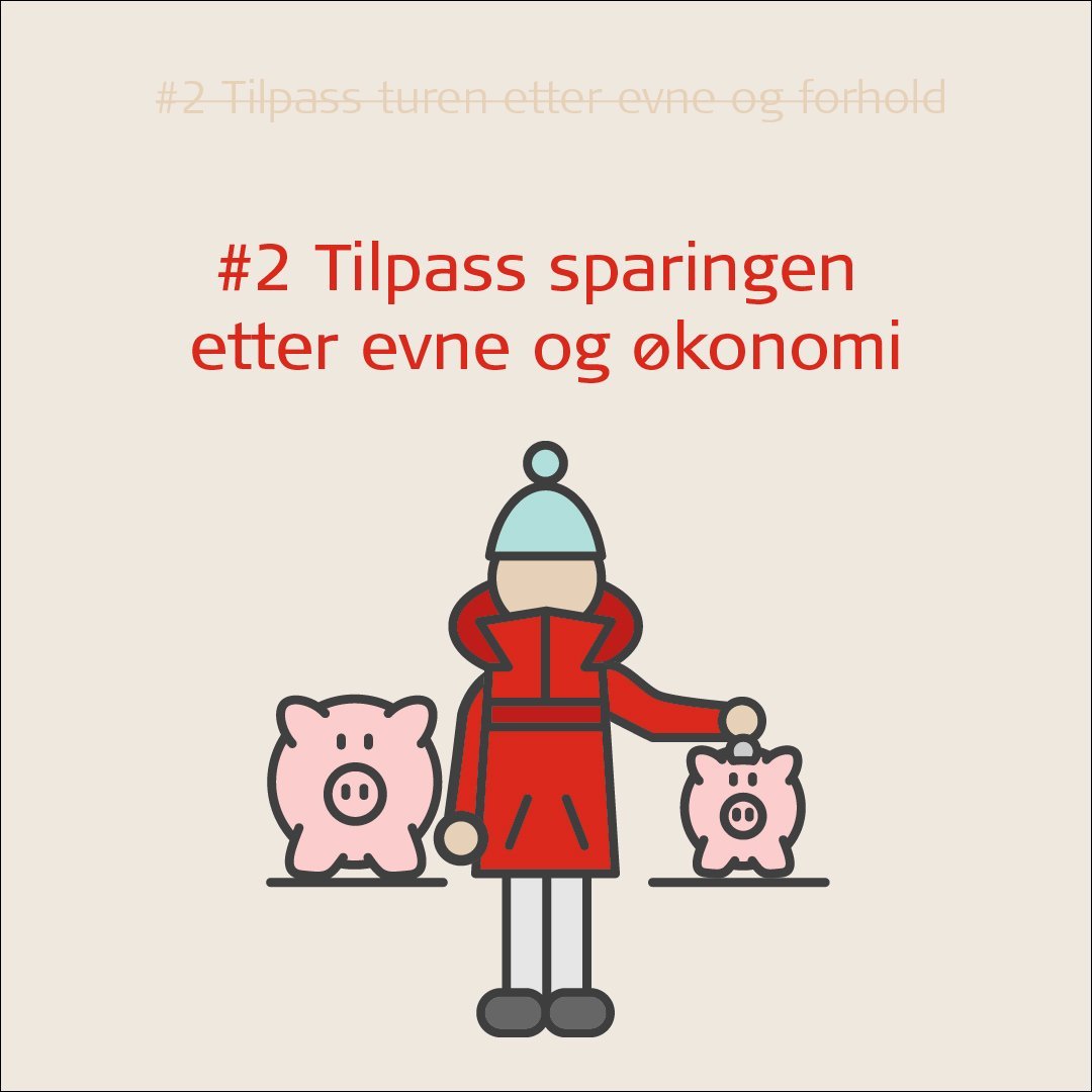 Pensjonsvettregel2: Tekst: #2 Tilpass sparingen etter evne og økonomi